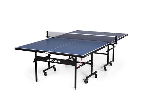 JOOLA Inside 15 - Professional MDF Indoor Table Tennis Table with Quick Clamp Ping Pong Net and Post Set - 10 Minute Easy Assembly - Ping Pong Table with Single Player Playback Mode