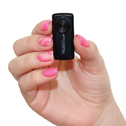Small Voice Recorder with 20 Hours Battery Life | Ideal for Lectures, Meetings or Interviews | 141 Hours Capacity on 8GB | nanoREC by aTTo Digital*