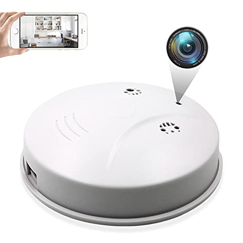 Hidden Spy Camera Smoke Detector - Camera HD 1080P Wi-Fi Night Vision/Motion Detection/ Nanny Cam for Indoor Security/Support iOS/Android No Audio