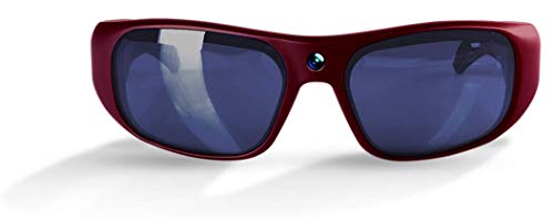 GoVision Apollo 1080p HD Camera Glasses Water Resistant Video Recording Sport Sunglasses - Maroon