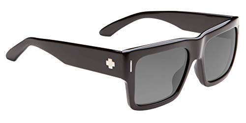 Spy Optic Bowery, Square Sunglasses, Color and Contrast Enhancing Lenses, Black - Gray Polarize Lenses
