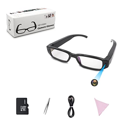 Camera Glasses spy Camera Glasses Video Glasses Hd 1080p Eyewear Video Recording Camera for Meeting, Travel, Sports, Built-in 32g Memory Card No Bluetooth or WiFi…