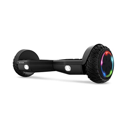 Jetson All Terrain Hoverboard with LED Lights | Anti Slip Grip Pads | Self Balancing Hoverboard with Active Balance Technology | Range of Up to 7 Miles, Ages 12+, Black