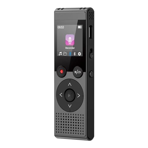 128GB Digital Voice Recorder - 3072 Kbps HD Recording Voice Recorder with Playback Dual Microphone A-B Repeat Recording Monitoring & Noise Reduction Voice Activated Recording & Lock Screen Key