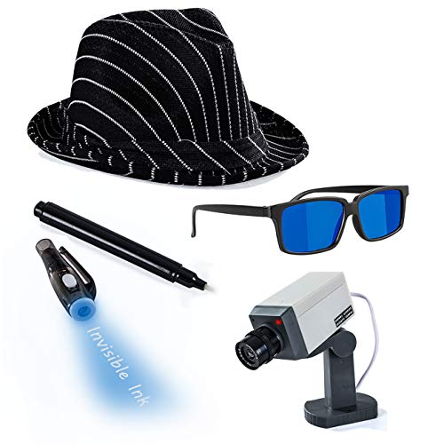 Tigerdoe Detective Costume - Spy Gear for Kids - Dress Up - Spy Costume Accessories (4 Pc)