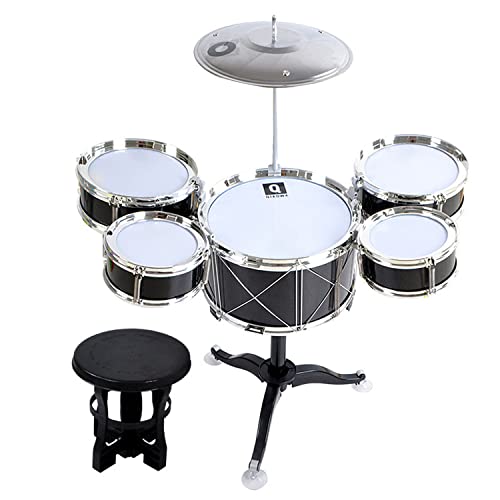 HXIA Suitable for Children Aged 3-7 , Kids Drum Toy Set Rock Jazz Drum (black)