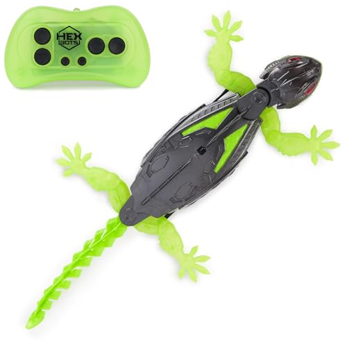 HEX BOTS Wall Crawler Gecko, Rechargeable Remote Control Robot Kids Toys, Climbs up Walls for Prank Toys & Games, RC Robot Toys for Boys & Girls Ages 4 & Up.