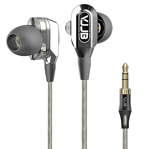 Dual Driver Earbuds for Music,GranVela VJJB V1 High Definition Earphones with High Tensile Cable, Noise-Isolating in-Ear Headphones