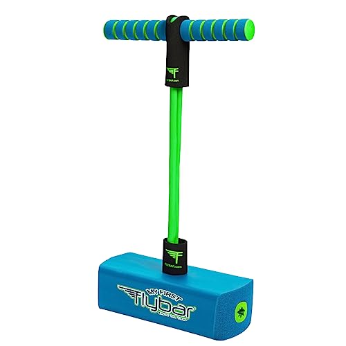 Flybar My First Foam Pogo Jumper for Kids Fun and Safe Pogo Stick, Durable Foam and Bungee Jumper for Ages 3 and up Toddler Toys, Supports up to 250lbs (Blue)*