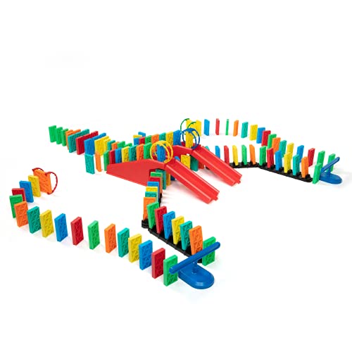 Bulk Dominoes Kinetic Domino Kit | Dominoes Set, STEM STEAM Small Toys, Family Games for Kids, Kids Toys and Games, Building, Toppling, Chain Reaction Sets (143pc)*