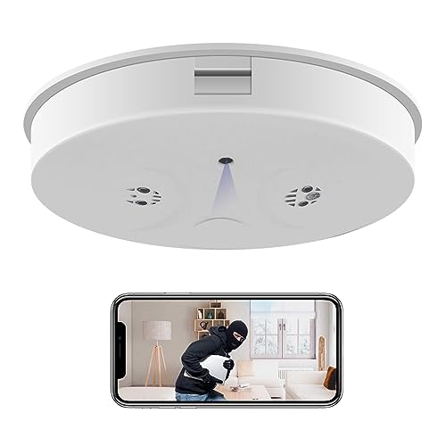 Newwings WiFi Security Camera with Smoke Detector Shape, 1080P Indoor Dome Camera with Motion Detection and Night Vision