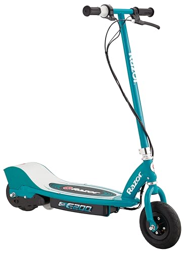 Razor E200 Electric Scooter for Kids Ages 13+ - 8" Pneumatic Tires, 200-Watt Motor, Up to 12 mph and 40 min of Ride Time, For Riders up to 154 lbs*
