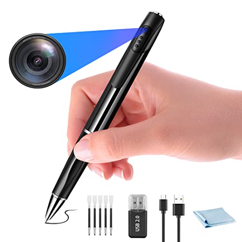 abyyloe Spy Camera, Hidden Camera with 32G SD Card, Mini Spy Camera with 1080P, Spy Pen for Taking Pictures, Mini Camera for Home Security or Classroom Study