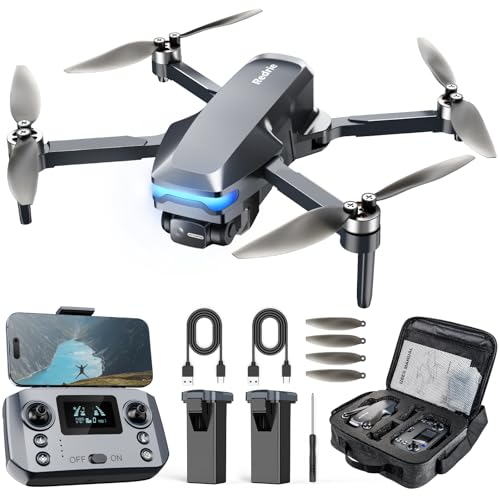 Drone with Camera 4K for Adults Beginners, Drone with GPS, Brushless Motor, Auto Return, Follow Me, Tap Fly, Circle Fly,One Key Start, 45 Mins Long Flight, Under 249g