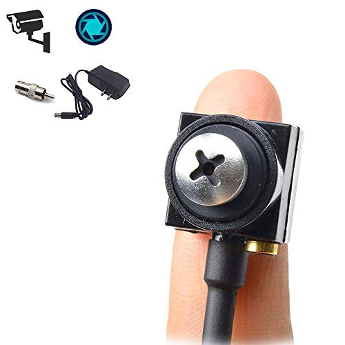 Mini Spy Hidden Camera HD 1000TVL Portable Small CCTV Button Screw Cam Pinhole Convert BNC Security Camera Nanny Cam for Indoor Home Office Surveillance System Hidden Spy Video Cam DVR FPV by TPEKKA