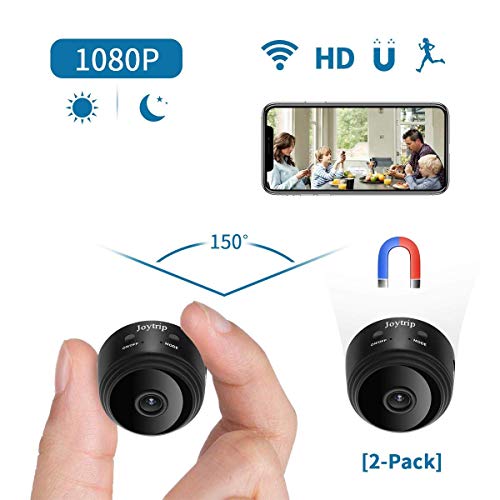 JOYTRIP Spy Camera Wireless Hidden WiFi HD 1080P Small Nanny Cams Indoor Home Security Motion Detection Nigh Vision Remote View by Android/iOS (2pack)