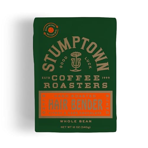 Stumptown Coffee Roasters, Medium Roast Whole Bean Coffee - Hair Bender 12 Ounce Bag with Flavor Notes of Citrus and Dark Chocolate*