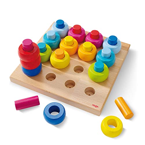 HABA Rainbow Whirls Pegging Game (Made in Germany)