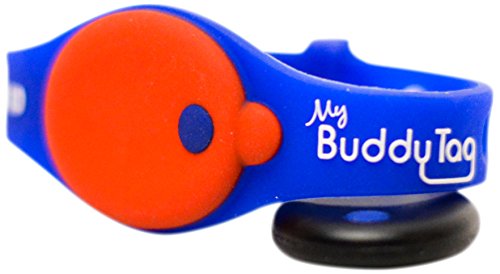 My Buddy Tag with Silicone Wristband, Blue