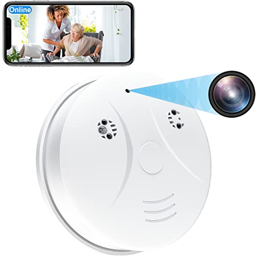 Obdeprlone Hidden Camera Smoke Detector WiFi Spy Camera Hidden Cameras with Video HD 1080P Wireless Small Camera with Night Vision and Motion Detection Indoor Camera for Home Security Nanny Cam
