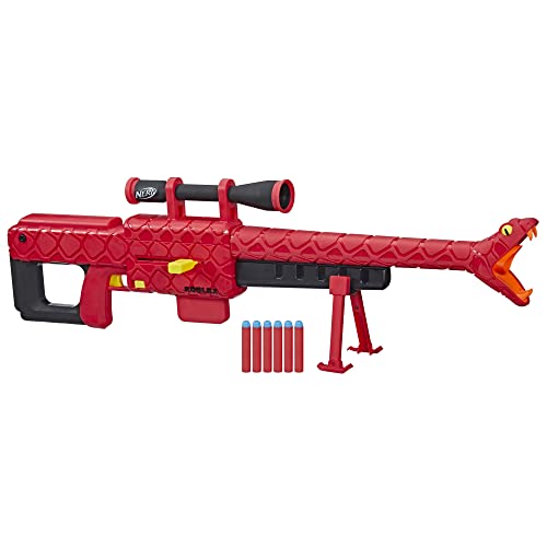 Nerf Roblox Zombie Attack: Viper Strike Nerf Sniper-Inspired Blaster With Scope, Code for Exclusive Virtual Item, Roblox Toys for 8 Year Old Boys & Girls and Up, 6-Dart Clip, 6 Nerf Elite Darts, Bipod