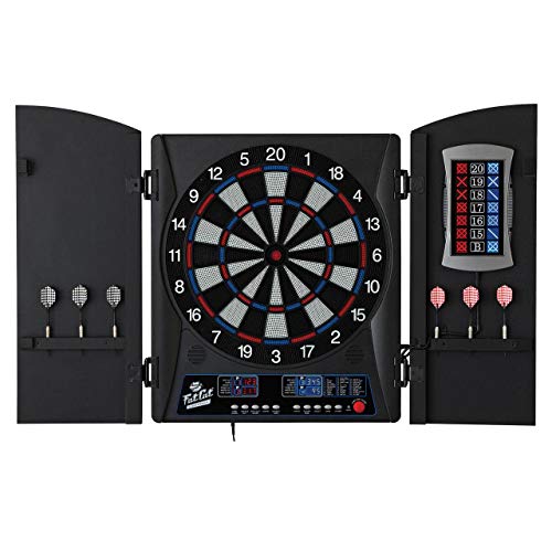 Fat Cat Mercury Electronic Dartboard, Built In Cabinet Doors With Integrated Scoreboard, Dart Storage For 6 Darts, Dual Display In Two Colors, Compact Target Face For Fast Play*