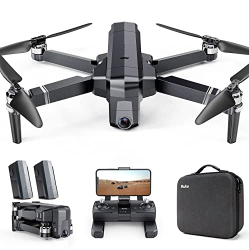 Ruko F11PRO Drones with Camera for Adults 4K UHD Camera 60 Mins Flight Time with GPS Auto Return Home Brushless Motor-Black（with Carrying Case）