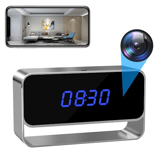 LIBREFLY Hidden Camera Clock FHD 1080P WiFi Spy Camera Mini Wireless Nanny Cam Indoor Home Office Security Night Vision Motion Detection