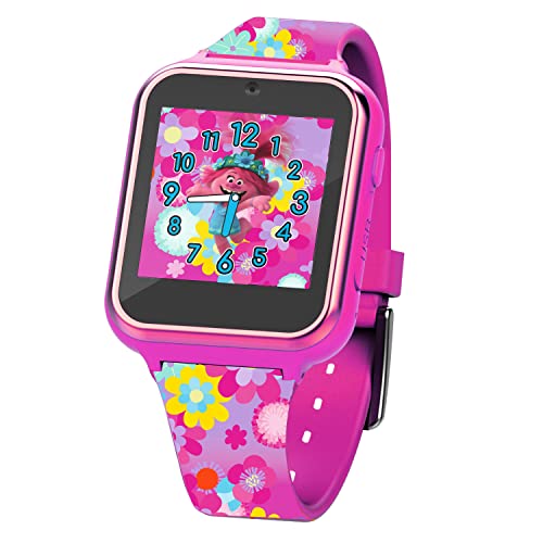 Accutime DreamWorks Trolls Pink Educational Learning Touchscreen Smart Watch Toy for Girls, Boys, Toddlers - Selfie Cam, Learning Games, Alarm, Calculator, Pedometer and More (Model: TRT4079)