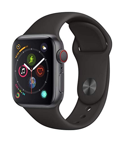 Apple Watch Series 4 (GPS + Cellular, 40mm) - Space Gray Aluminum Case with Black Sport Band