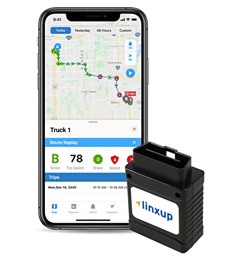 Linxup GPS Fleet Tracker, Vehicle Tracker, and Monitoring System with Real-Time Location GPS Tracking Reports, enabling Businesses and Professionals to track Equipment, Cars, Trucks, and Fleets with 4G Phone App