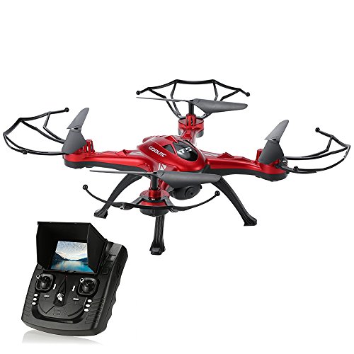 GoolRC T5G 5.8G FPV Drone Quadcopter with 720P HD Camera Live Video, Headless Mode, One Key Return and 3D Flips RC Quadcopter Height Hold Easy Fly for Learning(RED)