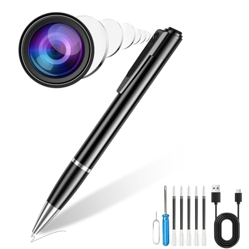 MYISUB Hidden Camera Pen,Secret MINI Camera with Built-in 64GB Memory,HD Body Video Recorder Camera for Indoor Meeting Classroom Learning