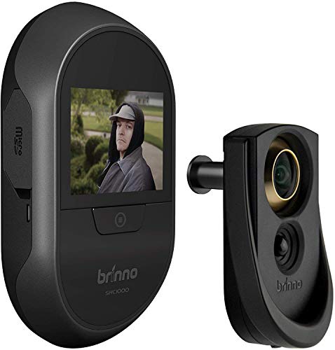 Brinno Front Door Peephole Security Camera- Motion Detection - Knocking Sensor- Easy to Install- Superior Battery Life - Clear Image - Wire-Free - Digital Visitor Log- Black (SHC1000)