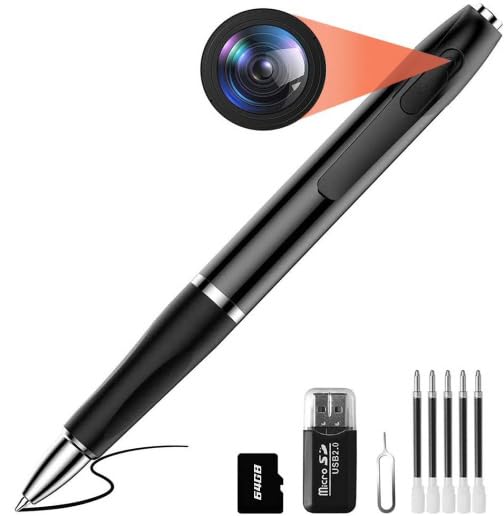 ohatan Spy Camera Mini Hidden Camera Pen HD 1080P Video Pen, Spy Gear Body Camera Portable Camera Pen for Business Meetings and Security【 Upgraded version with 64GB SD Card】