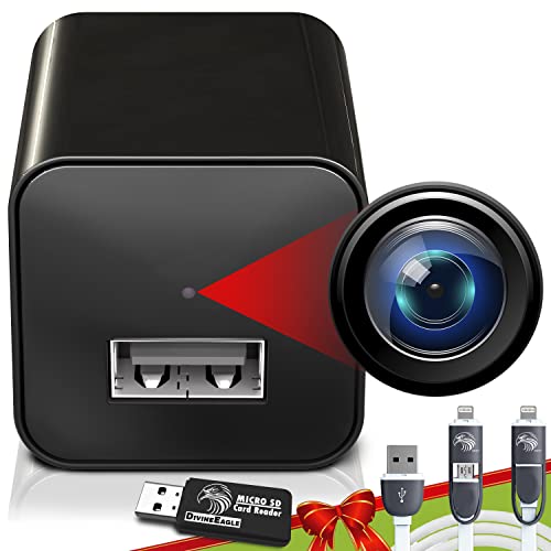 DIVINEEAGLE Spy Camera Charger 3pcs | Hidden Camera | Mini Spy Camera 1080p | USB Charger Camera | Hidden Spy Camera | Hidden Nanny Cam | Hidden Spy Cam | Hidden Cam | Surveillance Camera Full HD
