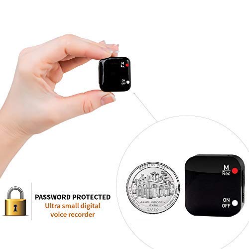 Mini Voice Recorder - Voice Activated Recording - 286 Hours Recordings Capacity - more than 20 Hours Battery Life - Password Protection - 2019 Upgrade