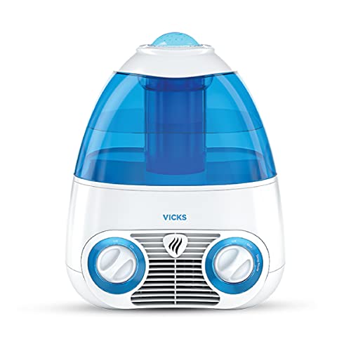 Vicks Starry Night Filtered Cool Mist Humidifier, Medium to Large Rooms, 1 Gallon Tank – Cool Mist Humidifier for Baby and Kids Rooms with Light Up Star Night Light Display, Works with Vicks VapoPads