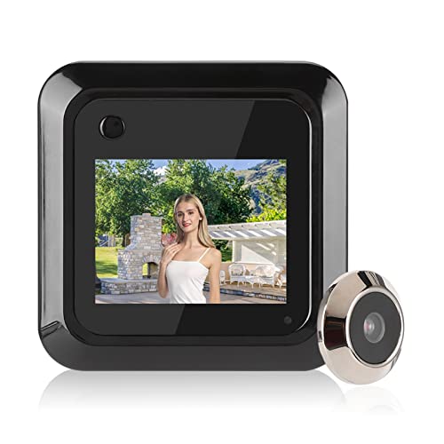 Door Peephole Camera, HD Battery Operated Peephole Viewer with 2.4in LCD Screen, 145° Wide-Angle Smart Door Viewer Peephole for Home, Apartment