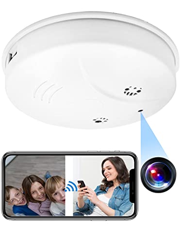 WiFi Smoke Detector Camera with HD 1080p Home Security Office Surveillance Camera to Protect Your Babies, Old People and Pets…