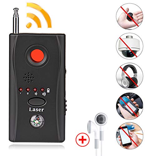 Bug Detector, RF Anti-Spy Wireless Detector,Hidden Camera Pinhole Laser Lens GSM Device Finder,Full-Range All-Round Portable Detector for Eavesdropping, Candid Video, GPS Tracker Laser by GEJRIO