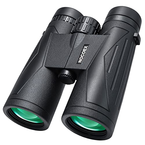 12x42 Binoculars for Bird Watching Adults, Large View BAK4 Prism Binoculars with Low Light Vision, HD Waterproof Compact Binoculars for Hiking, Hunting, Travel, Concerts, etc