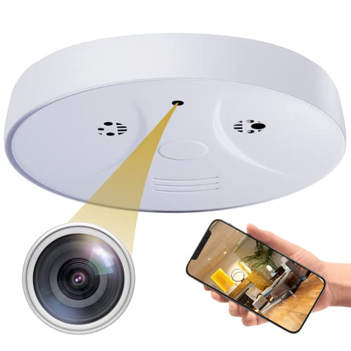 NIJAMS Spy Camera Indoor with Smoke Detector, Hidden Camera for Home and Office, 1080P Surveillance Camera with Motion Detection and Night Vision