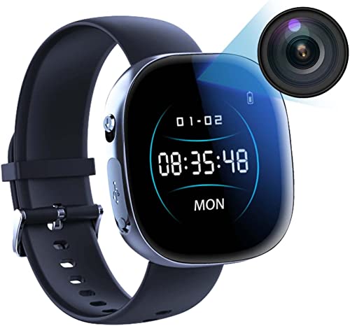 YVOER 32GB Hidden Camera Watch, Spy Camera Watch with Time Display,Spy Camera Hidden Camera with Video Playback, Nanny Cam with with HD1080P,One-Click to Record,One -Click Black Screen