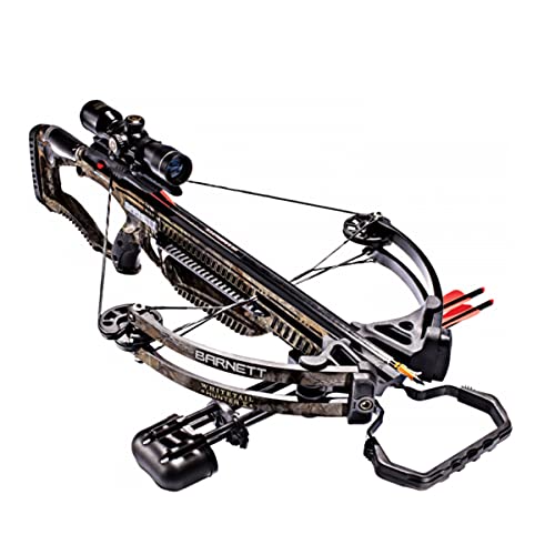 Barnett Whitetail Hunter II Crossbow, with 4x32 Multi-Reticle Scope, 2 Headhunter Arrows, Lightweight Quiver