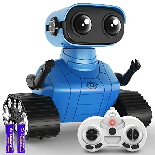 Hamourd Robot Toys, Rechargeable Remote Control Robots Kid Toys, Emo Robot with Auto-Demonstration, Flexible Head & Arms, Dance Moves, Music, and Shining LED Eyes, Toys for 5+ Year Old Boys, Girls