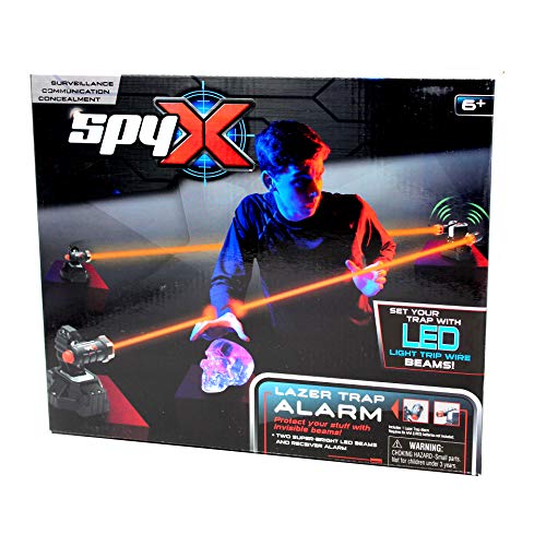 SpyX / Lazer Trap Alarm – Safe Laser Alarm Toy for Spy Kids to Protect Stuffs. Invisible Infrared Beam Spy Gadget for Kids. Motion Sensor / Detector Toy for Boys & Girls