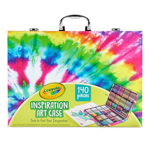 Crayola Inspiration Art Case Coloring Set - Pink (140ct), Art Set For Kids, Kids Drawing Kit, Art Supplies, Easter Gift for Girls & Boys [Amazon Exclusive]