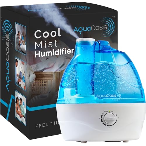 AquaOasis® Cool Mist Humidifier (2.2L Water Tank) Quiet Ultrasonic Humidifiers for Bedroom & Large room - Adjustable -360 Rotation Nozzle, Auto-Shut Off, Humidifiers for Babies Nursery & Whole House