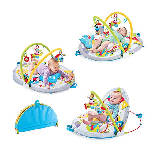 Yookidoo Baby Play Gym Lay to Sit-Up Play Mat. 3-in-1 Infant Activity Center for Newborns. 0-12 Month